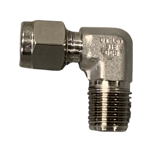 Elbow 1/4" MNPT to 1/4" Female Compression 316 SS