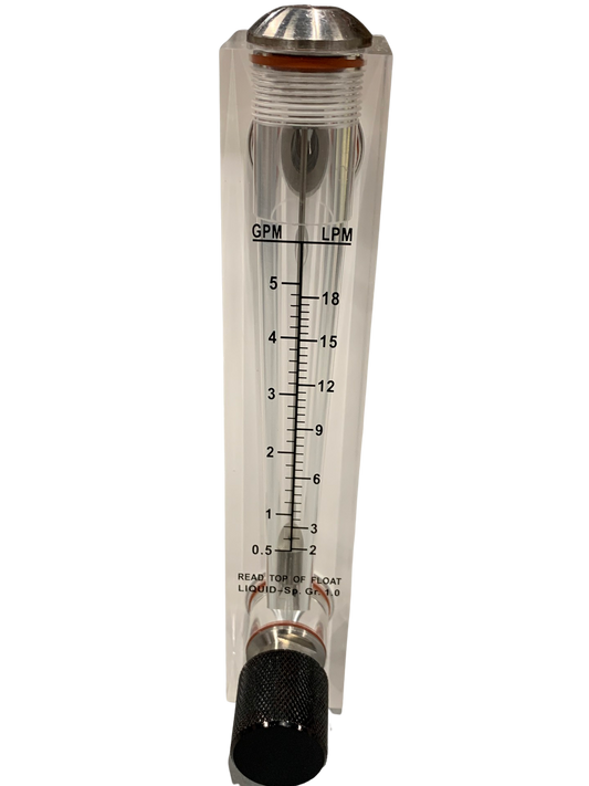 (Concentrate & Recycle) Flow Meter, 0.5-5 GPM, w/ SS Valve