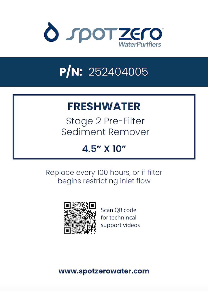 Stage 2 Pre-Filter / Sediment Remover