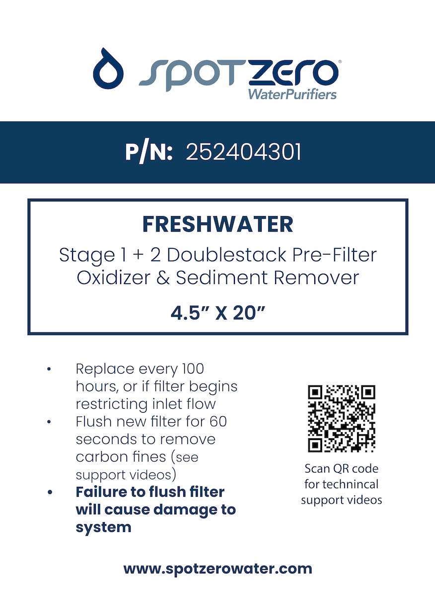 Spot Zero Doublestack-Vorfilter