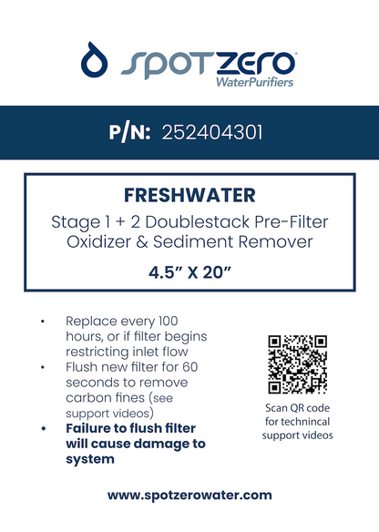 Spot Zero Doublestack-Vorfilter