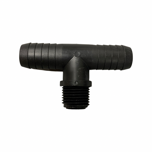 Tee 1/2" MNPT to 3/4" HB Nylon