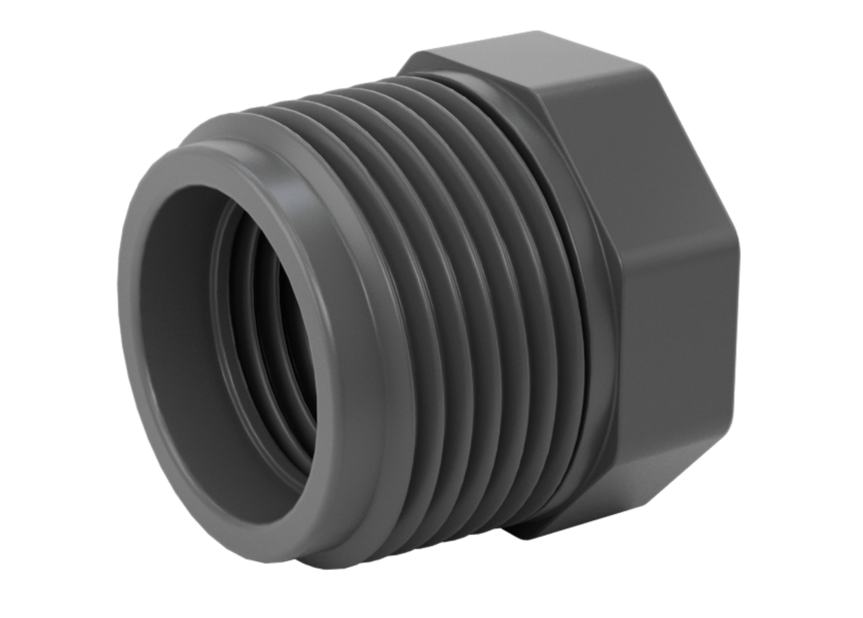 Bushing 3/4" MNPT to 1/2" FNPT Sch80 PVC