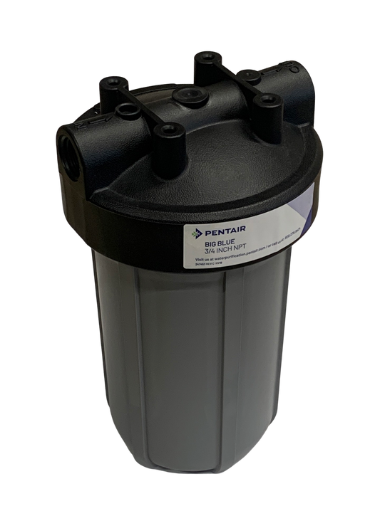 Black/Grey Filter Housing 4.5" x 10", 3/4" FNPT