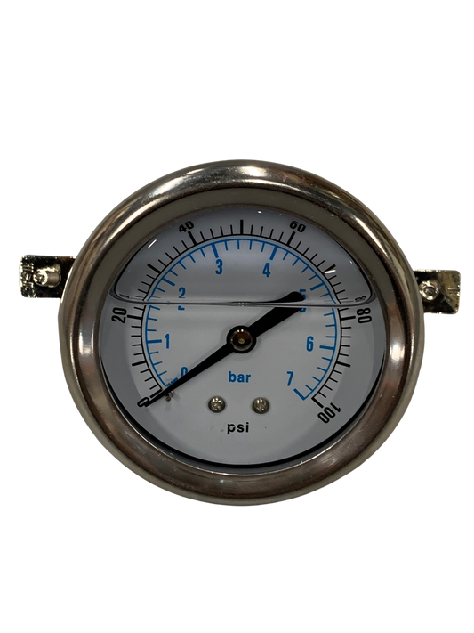 Pressure Gauge, 0-100PSI, 2.5"DIA, 1/4"MNPT